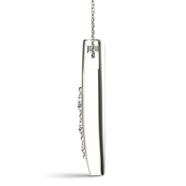 Platinum 3-Stone Lab Diamond Pendant