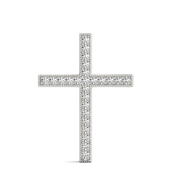 Platinum Diamond Religious Cross Pendant