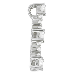 14K White Gold Lab Diamond Pendant