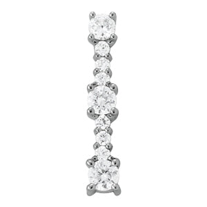 14K White Gold Lab Diamond Pendant