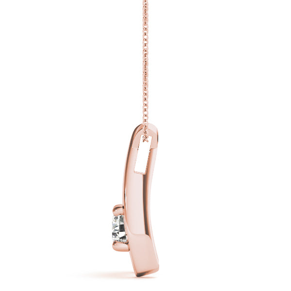 Rose Gold 0.33CT Lab Diamond Solitaire Pendant