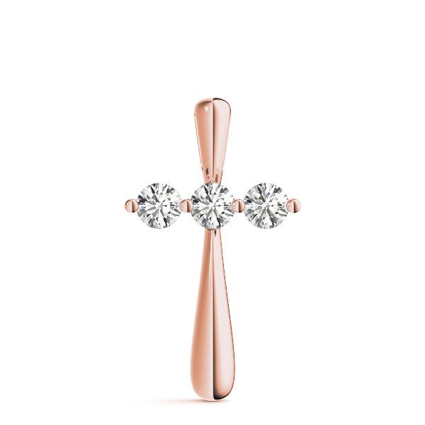 Rose Gold 0.45ctw Round Diamond Fashion Pendant