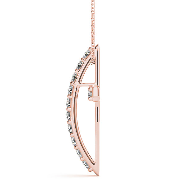 Rose Gold Diamond Cross Pendant | Religious Jewelry