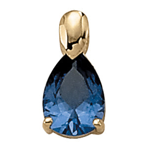 Diamond Pear Pendant in 14K Gold