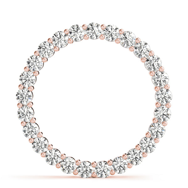 18K Rose Gold Lab Diamond Circle Pendant