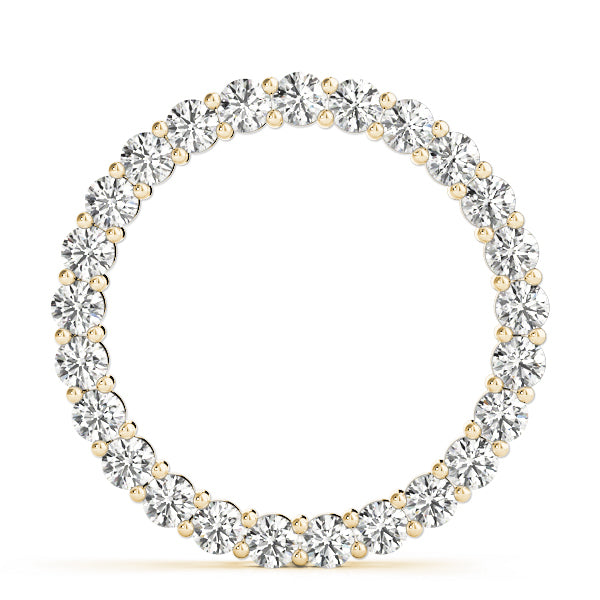 18K Yellow Gold Diamond Circle Pendant