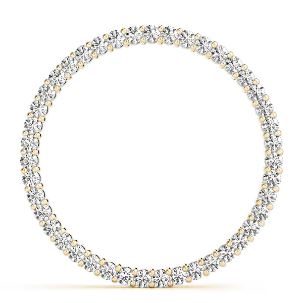18K Yellow Gold Diamond Circle Pendant