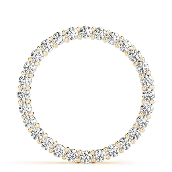 14K Yellow Gold Lab Diamond Circle Pendant