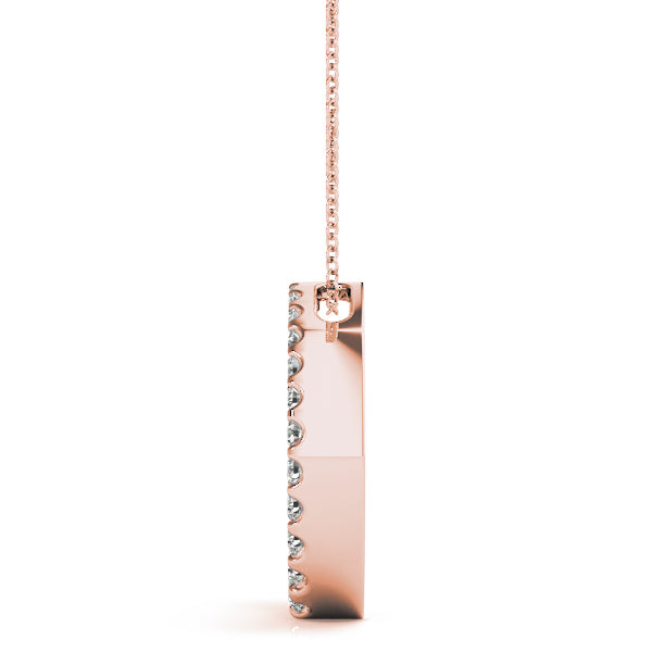 14K Rose Gold Lab Diamond Journey Pendant