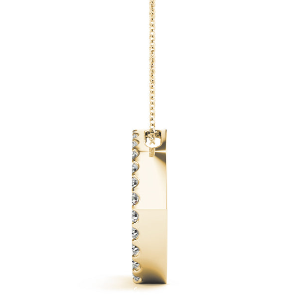 14K Yellow Gold Diamond Journey Pendant
