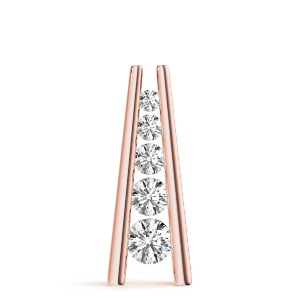 18K Rose Gold Lab Diamond Journey Pendant
