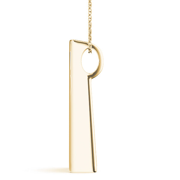 14K Yellow Gold Diamond Journey Pendant Necklace
