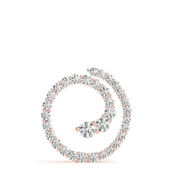 14K Rose Gold Diamond Journey Pendant