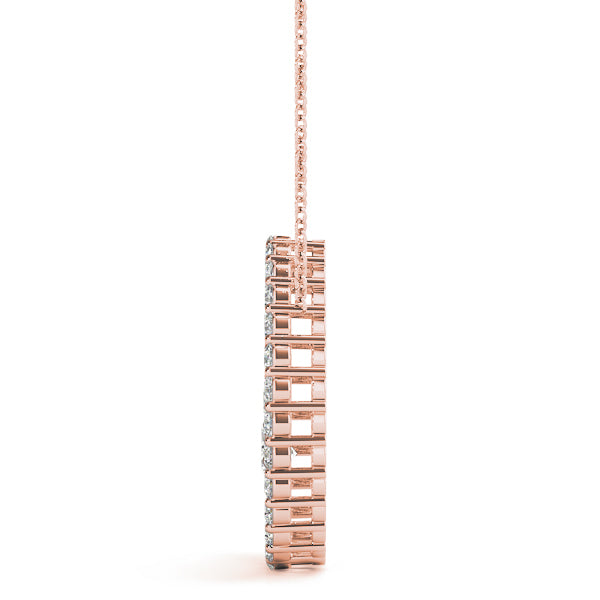 14K Rose Gold Diamond Journey Pendant