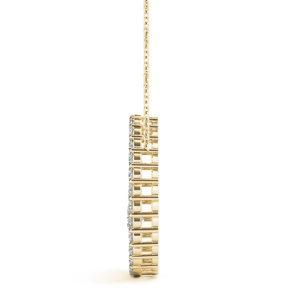14K Yellow Gold Diamond Journey Pendant