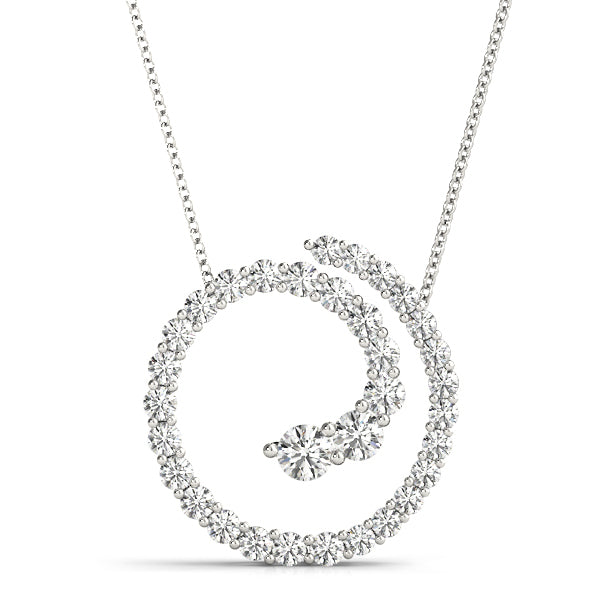Platinum Diamond Journey Pendant