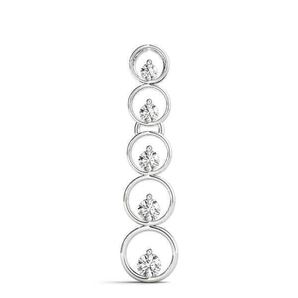 18K White Gold Diamond Journey Pendant