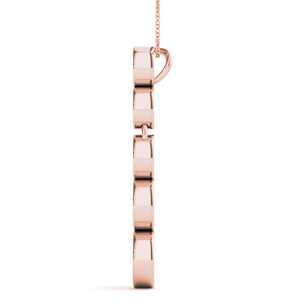 14K Rose Gold 1 CT Diamond Journey Pendant