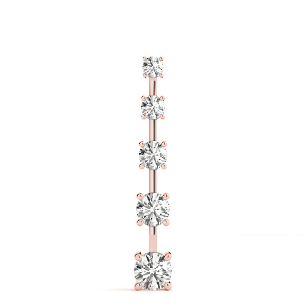 18K Rose Gold Lab Diamond Journey Pendant