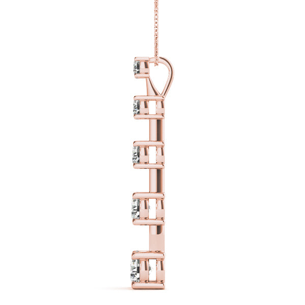18K Rose Gold Lab Diamond Journey Pendant