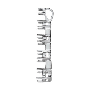 14K White Gold Diamond Journey Pendant