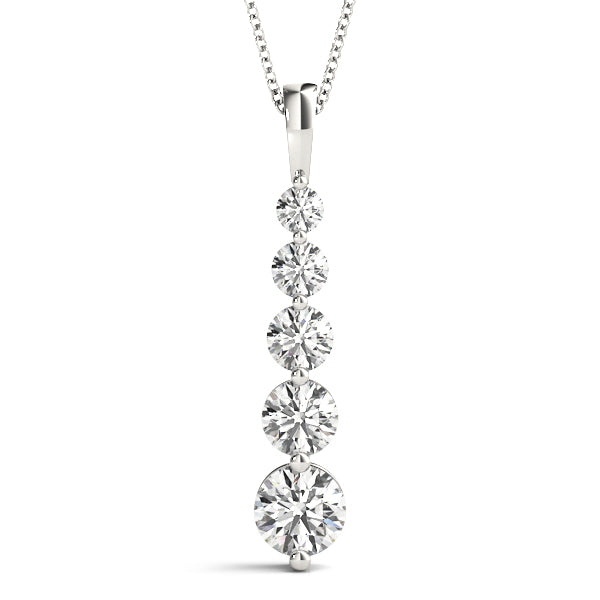 Lab Diamond Journey Pendant in 14K Gold