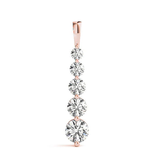 18K Rose Gold Lab Diamond Journey Pendant