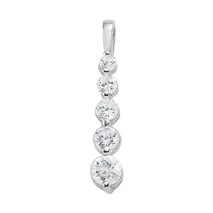 0.86 CTW Round Diamond Journey Pendant