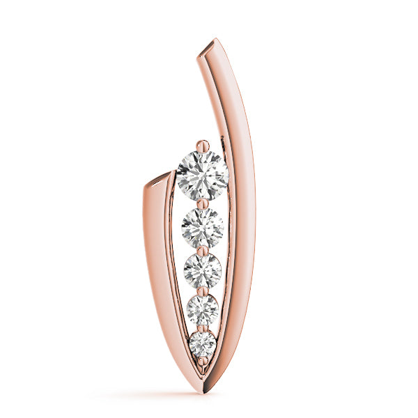 14K Rose Gold Lab Diamond Journey Pendant