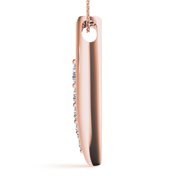 18K Rose Gold Diamond Journey Pendant