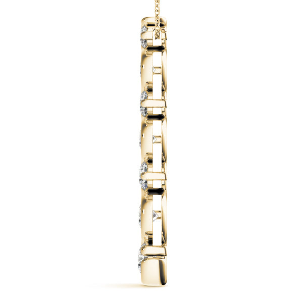 18K Yellow Gold Diamond Journey Pendant