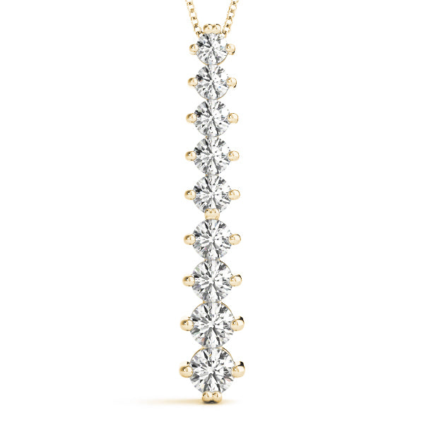 14K Yellow Gold Lab Diamond Journey Pendant