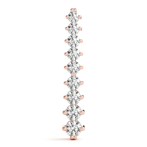 14K Rose Gold Lab Diamond Journey Pendant