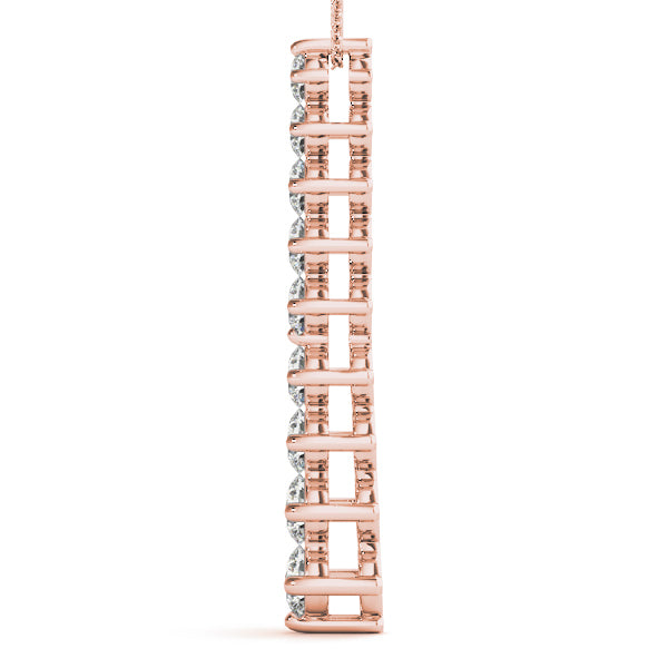 18K Rose Gold Lab Diamond Journey Pendant