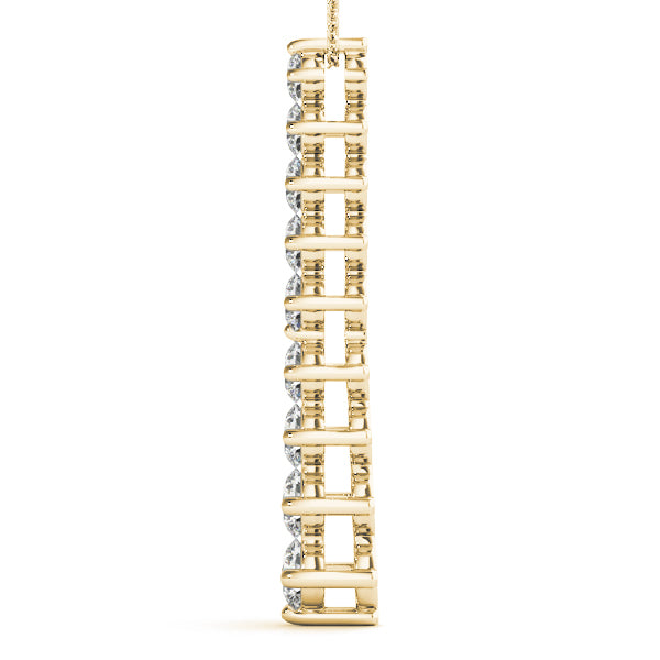 14K Yellow Gold Lab Diamond Journey Pendant
