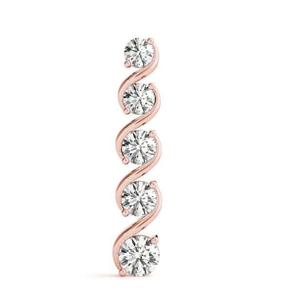 14K Rose Gold Lab Diamond Journey Pendant