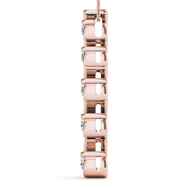 14K Rose Gold Lab Diamond Journey Pendant
