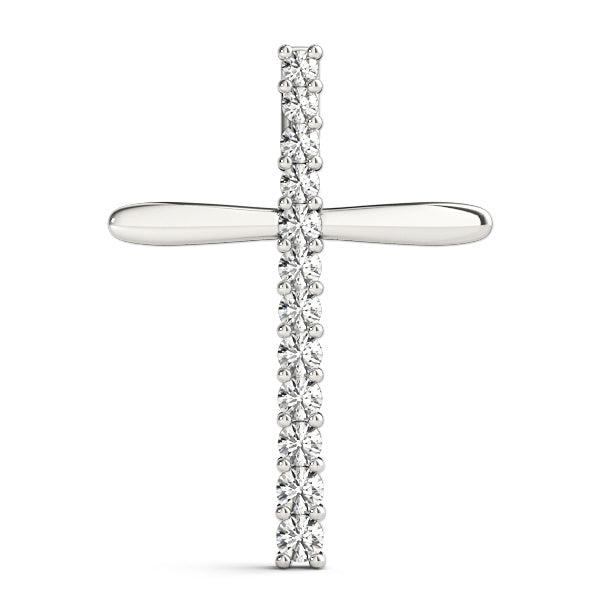 Platinum Diamond Religious Cross Pendant