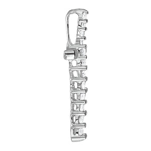 18K White Gold Lab Diamond Religious Cross Pendant