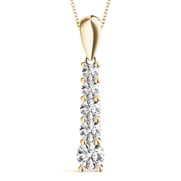 18K Yellow Gold Diamond Journey Pendant