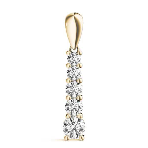 18K Yellow Gold Diamond Journey Pendant