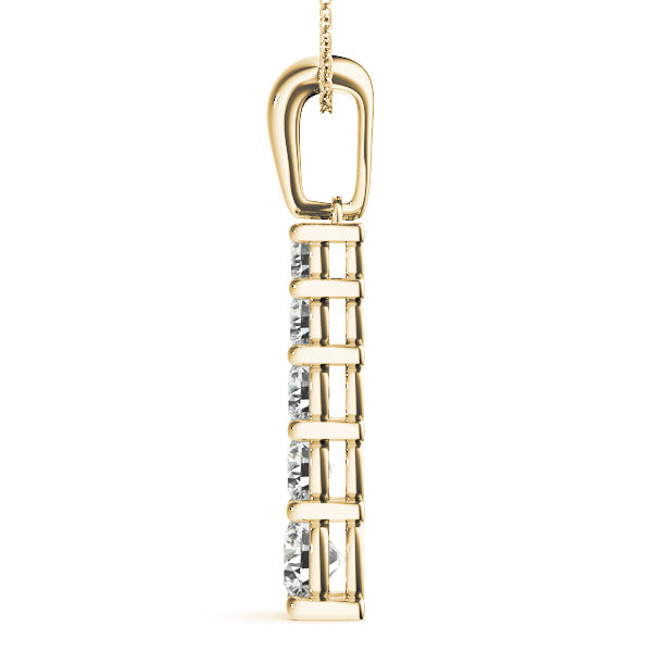 14K Yellow Gold Diamond Journey Pendant
