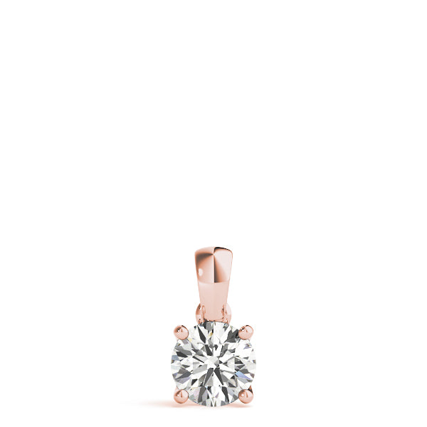 1 Carat Lab Diamond Rose Gold Solitaire Pendant