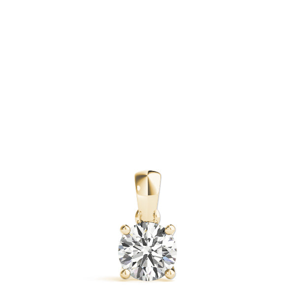 1 Carat Lab Diamond 14K Yellow Gold Solitaire Pendant