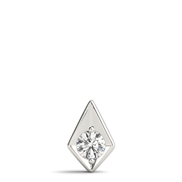 White Gold 0.5CT Lab Diamond Solitaire Pendant