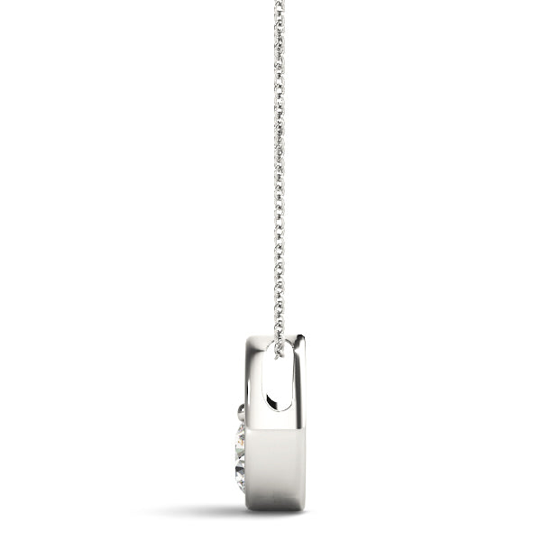 0.5CT Lab Diamond 14K White Gold Pendant