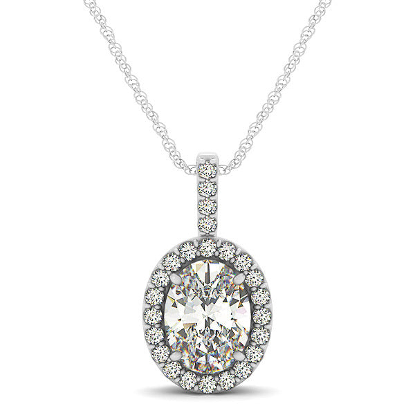 Round Diamond Halo Pendant