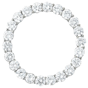 White Platinum 11-Diamond Circle Pendant