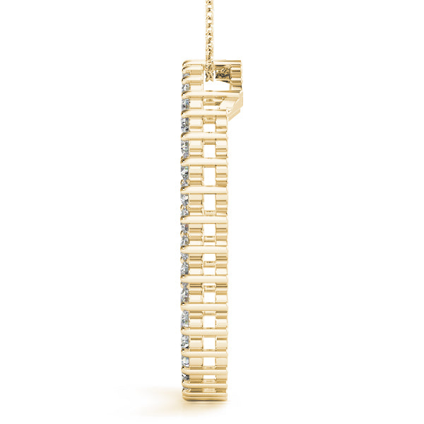 18K Yellow Gold Diamond Circle Pendant