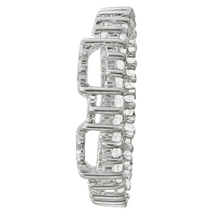 14K White Gold Diamond Circle Pendant